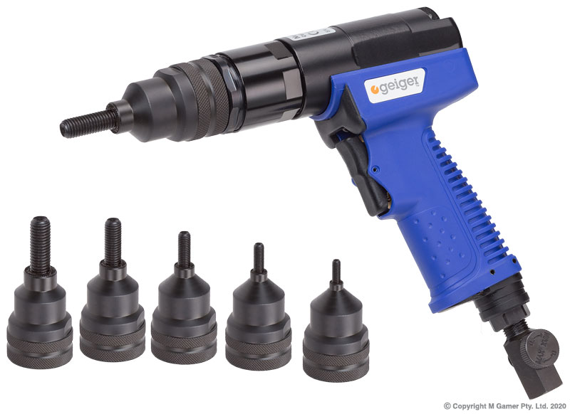Pistol Grip Nutsert Tool with M3-M10 Mandrels